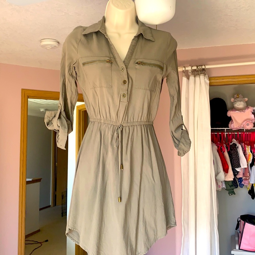 Olive green dress